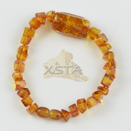 Amber bracelet Small bracelet 18 cm irregular
